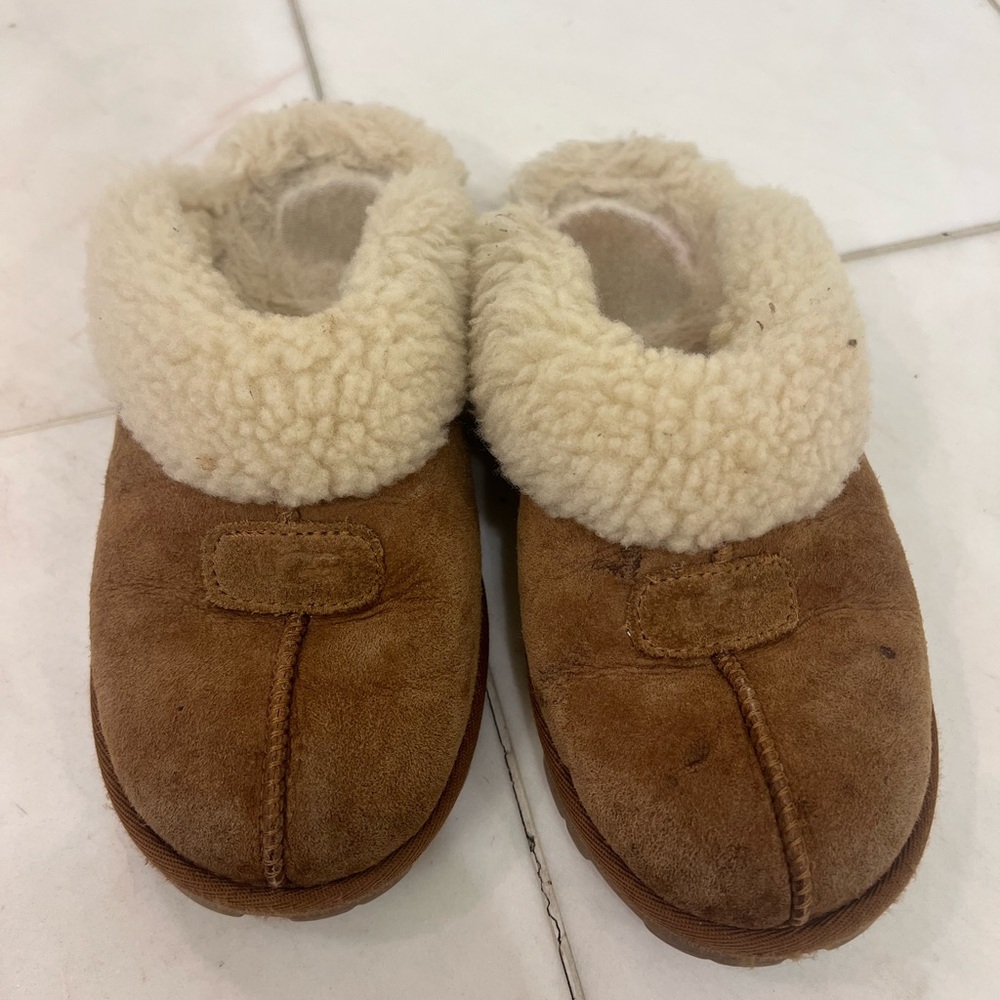UGG “Coquette” Brown and Cream Women's Slippers